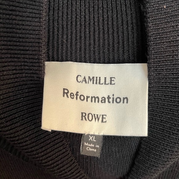 Reformation x Camille Rowe Naiya mockneck wool sweater dress, like new! 🖤 - Picture 3 of 3